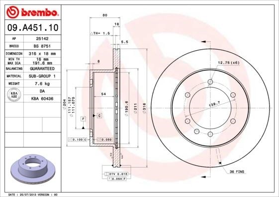 Nissan Patrol Arka Fren Diski Hava Kanallı BREMBO