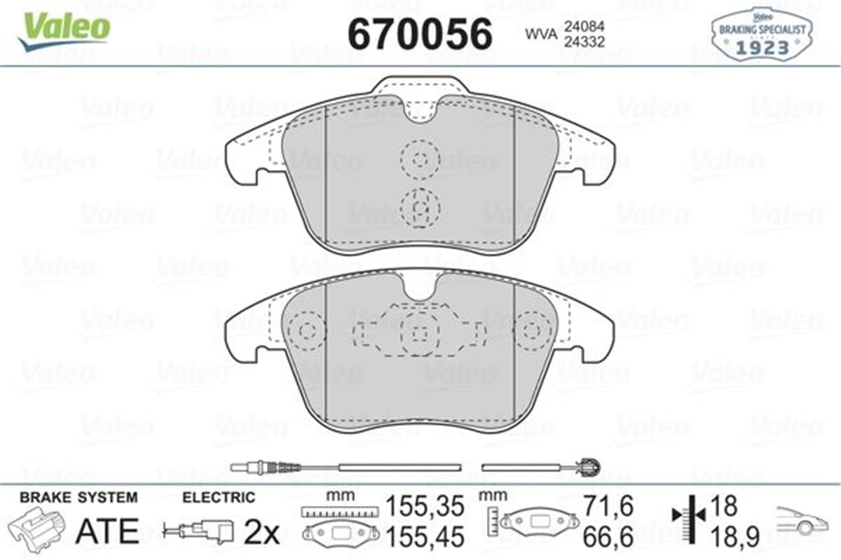 Peugeot 407 (2004>) 2.0 Hdi Ön Fren Balatası 4254.A7-1610103880-1647863380