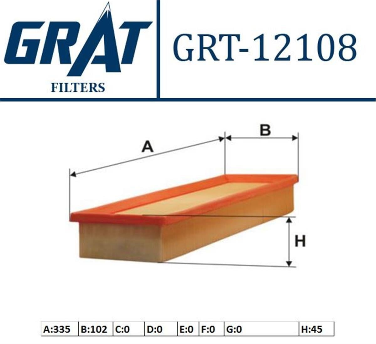 Peugeot Partner Berlingo 207 Citroen C2 C3 Hava Filtresi Grat