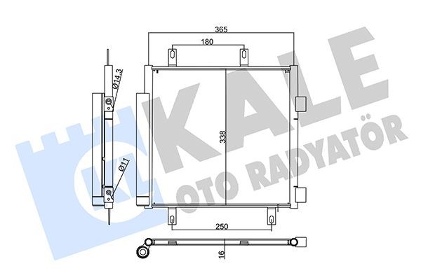 Peugeot 107 Klima Radyatörü Kondenseri KALE-RADYATOR