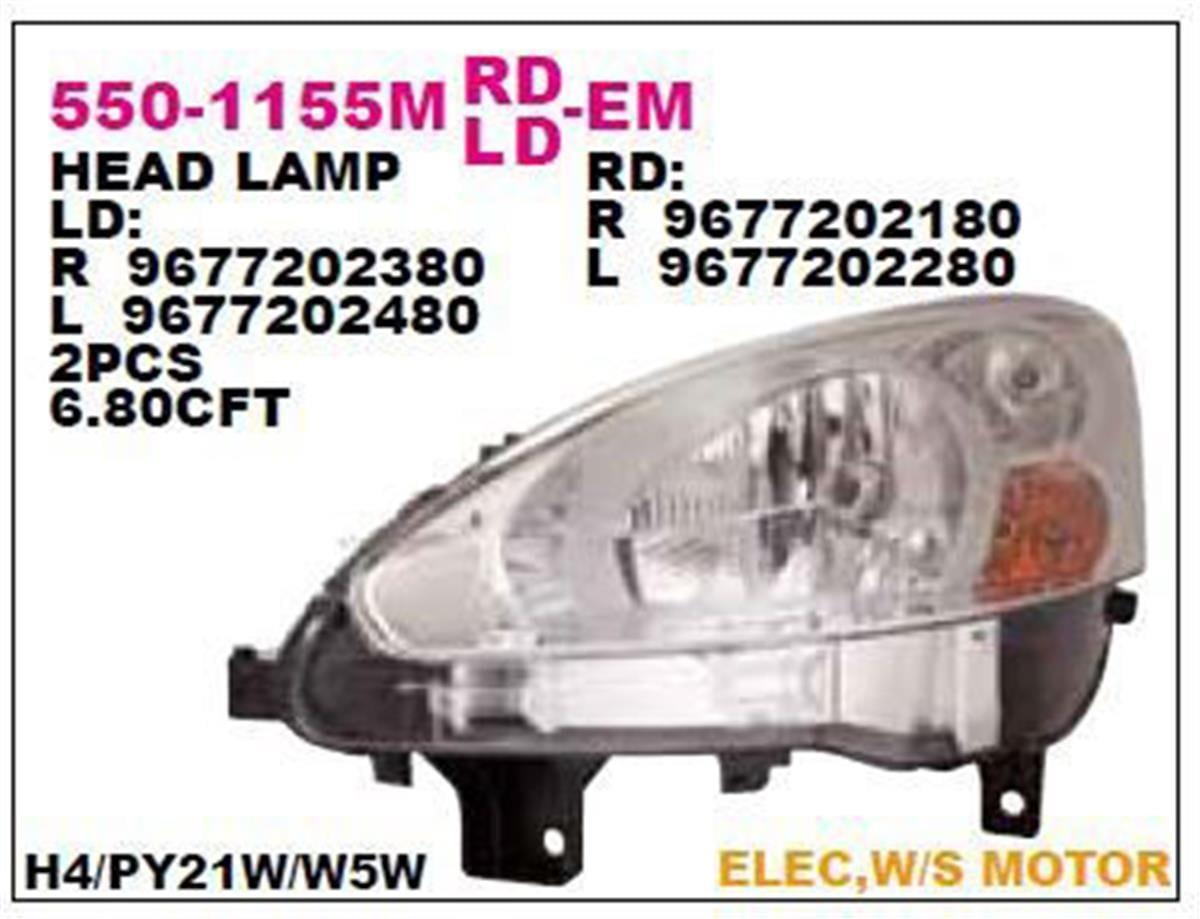 Partner Tepee 2012- Sağ Far Depo 9677202380