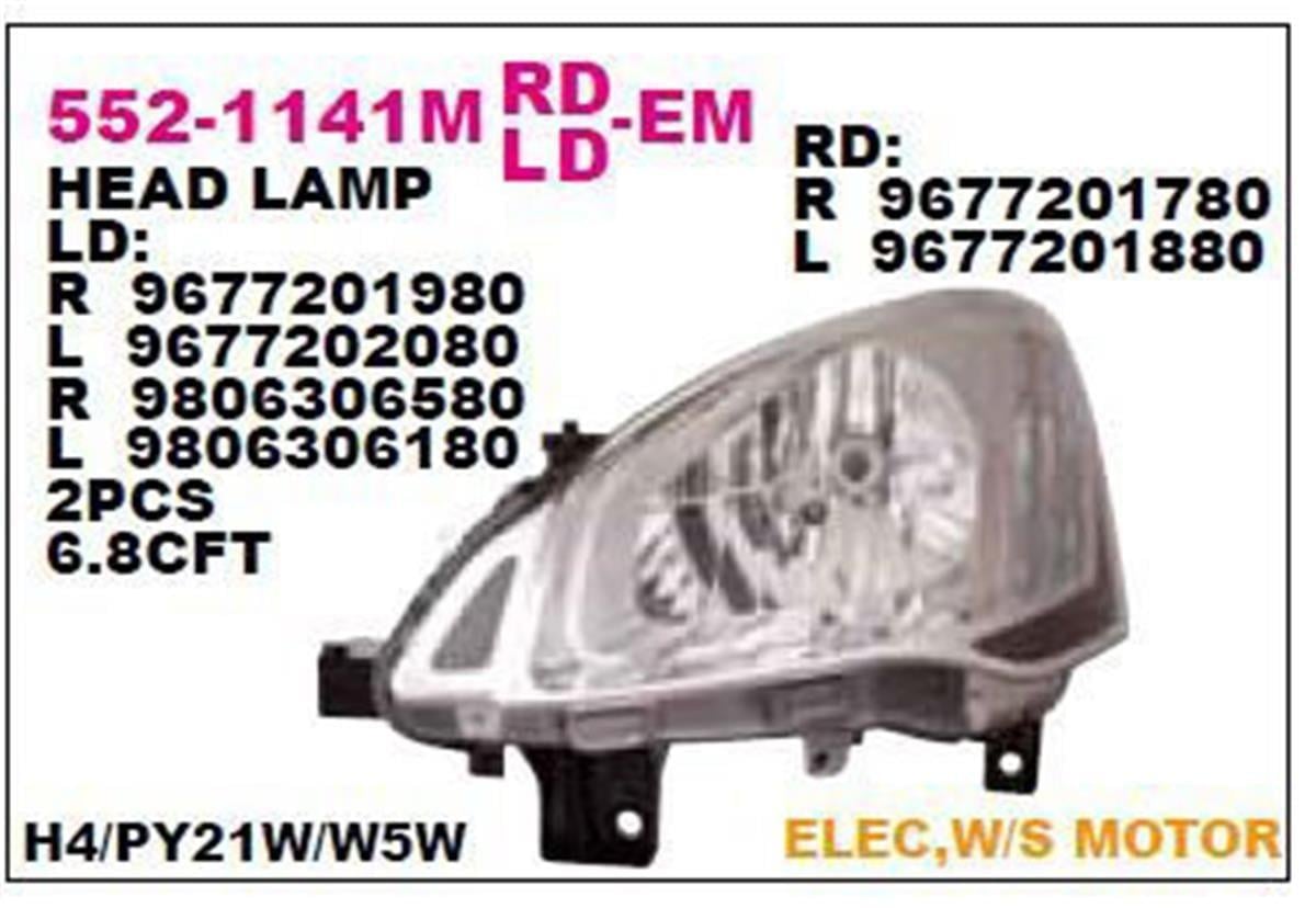 Partner Tepee Berlingo 3 Sağ Far Depo 9806306580