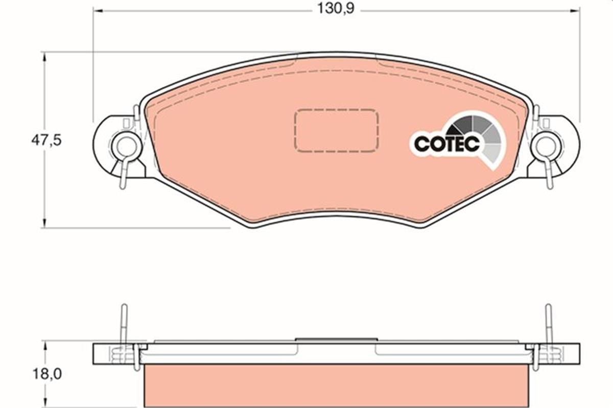 Peugeot 206 (1998>) 306 (1993>) Ön Fren Balatası 4254.94-421.91-4253.20-Wva2320