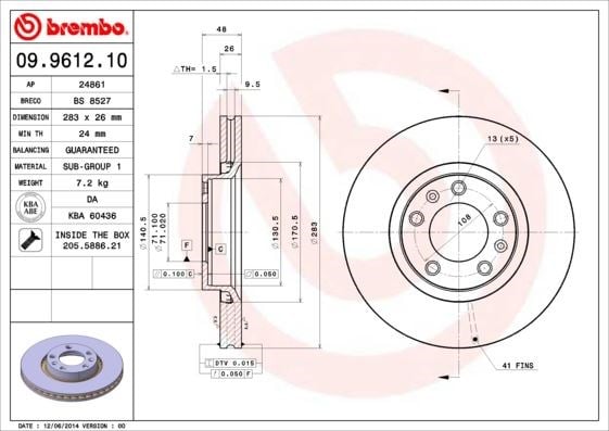 Peugeot Ön Fren Diski Standart BREMBO