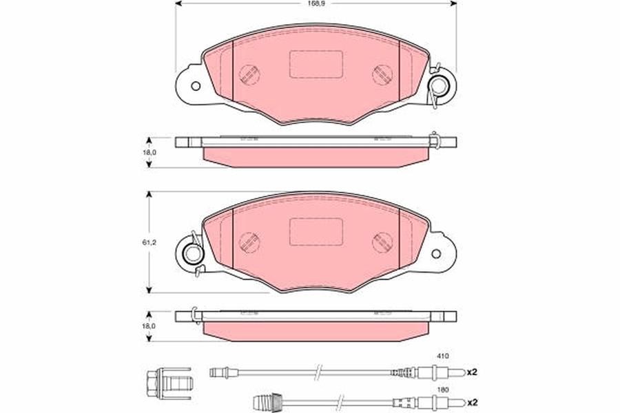 Peugeot 605 Ön Aks Disk Balatası TRW