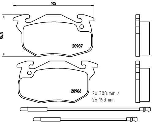 Peugeot Ön Fren Balatası Low-Met BREMBO