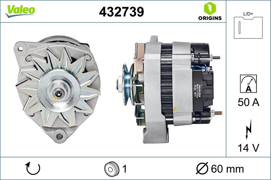 Peugeot 205 I II Citroen C15 Alternatör VALEO