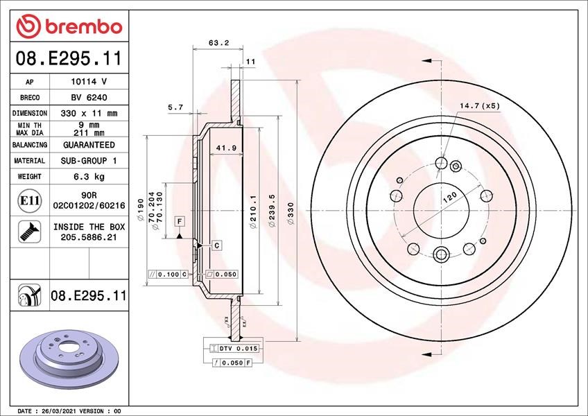 Honda Pilot Fren Diski BREMBO