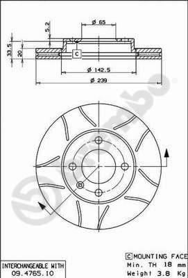 Volkswagen Polo Golf Seat Ibiza Toledo Cordoba Ön Fren Aynası Havalı BREMBO