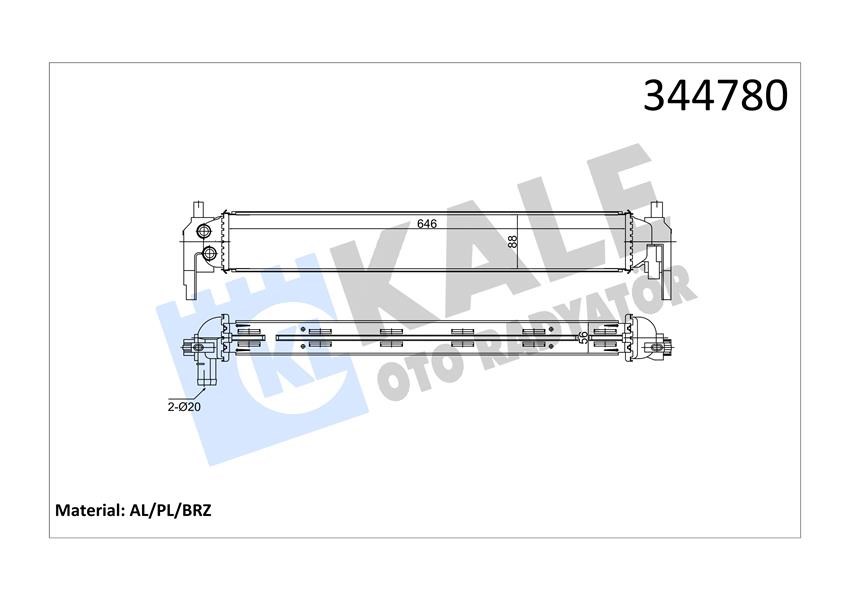 Volkswagen Polo Turbo Radyatörü Intercooler KALE-RADYATOR