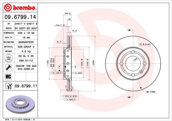 Volkswagen Polo Lupo Seat Arosa Ön Fren Aynası BREMBO