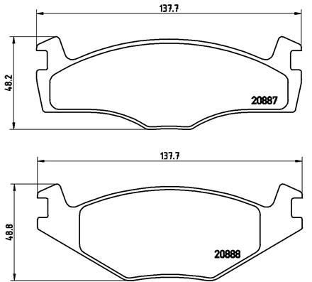 VW Polo Seat Cordoba Ibiza Ön Balata BREMBO