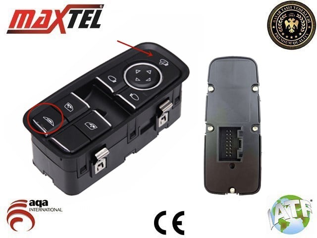 Porsche Carrera 911 991 Cam Kaldırma Anahtarı Sol 16 Pin Ayna Katlamalı MAXTEL