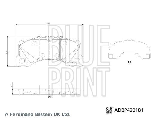 Porsche Fren Balatası Takımı BLUEPRINT