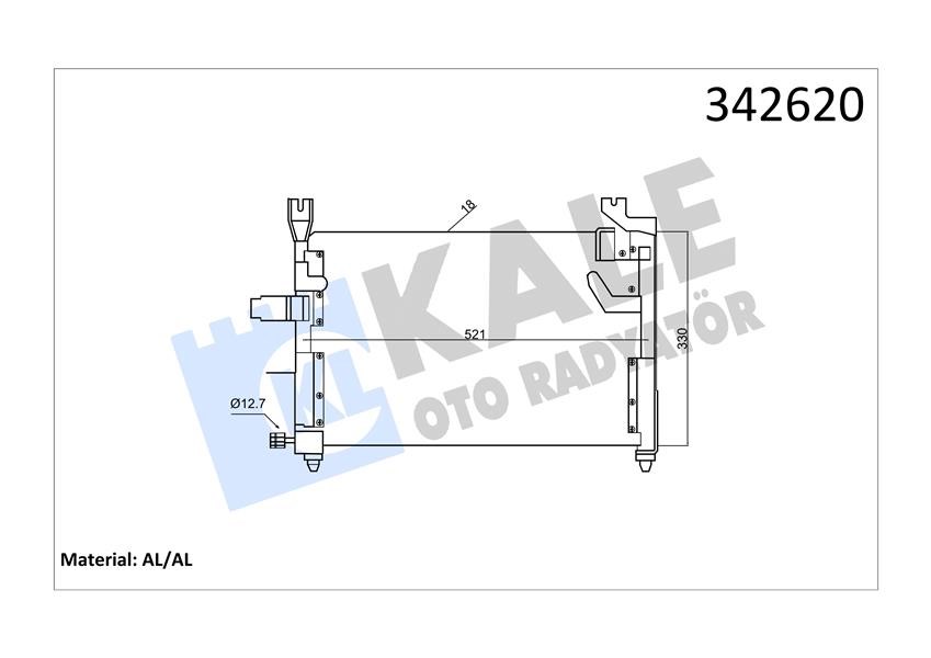 Kia Pride Klima Kondenseri KALE-RADYATOR