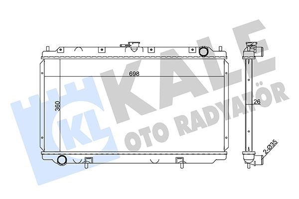 Nissan Primera 2.0D Radyatör KALE-RADYATOR