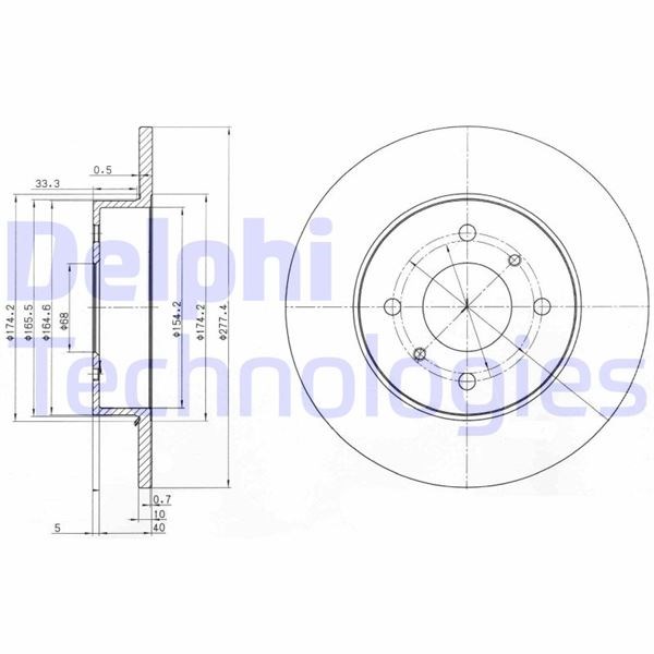 Nissan Primera Arka Fren Diski Dolu Tip DELPHI