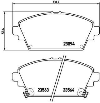 Nissan Primera Ön Fren Balatası Aşınma İkaz Kontaklı Şimli BREMBO