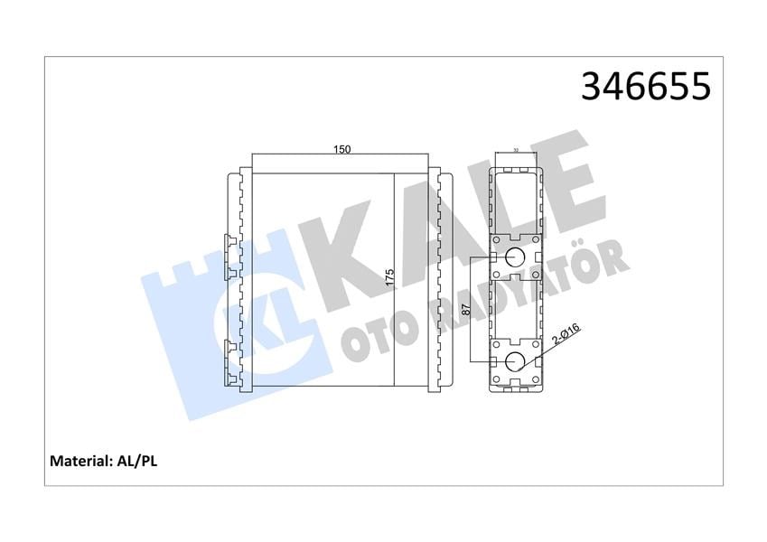 Nissan Primera Kalorifer Radyatörü Brazing KALE-RADYATOR