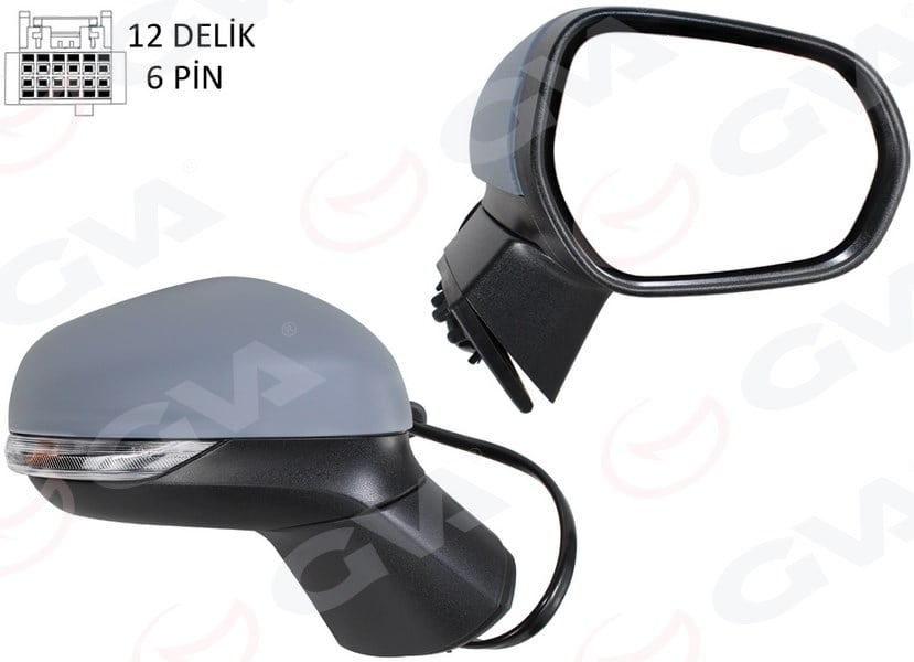 Ford Puma Sağ Dış Dikiz Aynası Elektrikli Isıtmalı Astarlı Convex GVA