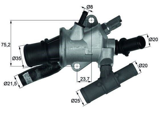 Fiat Punto 2 Termostat Komple 88C MAHLE