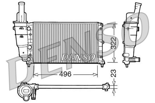 Fiat Punto Motor Su Radyatörü 93-00 DENSO