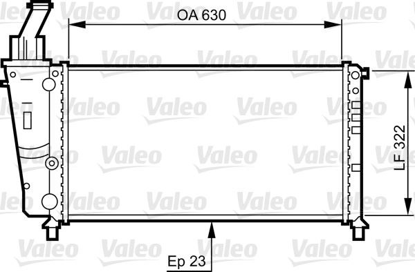 Fiat Punto Lancia Ypsilon 1.2 16V Radyatör VALEO
