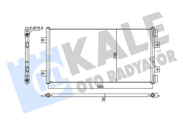 Fiat Punto Klima Radyatörü Kurutucusuz KALE-RADYATOR