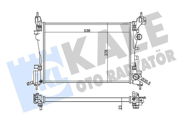 Fiat Punto Grande Punto Opel Corsa D 1.2-1.4 Radyatör KALE-RADYATOR