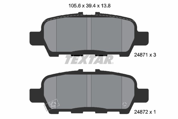 Nissan Qashqai Arka Fren Balatası TEXTAR