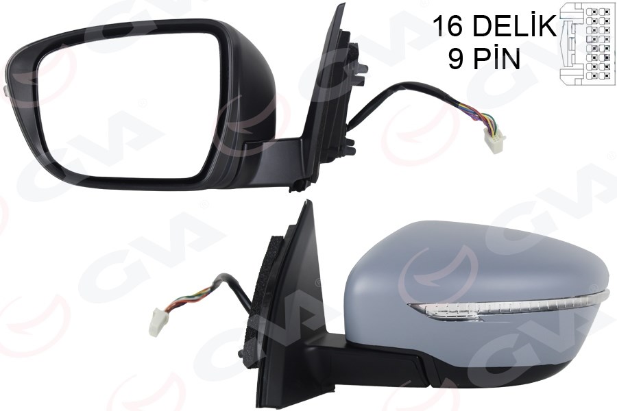 Nissan Qashqai Dış Dikiz Aynası Sol Katlanır Sinyalli GVA