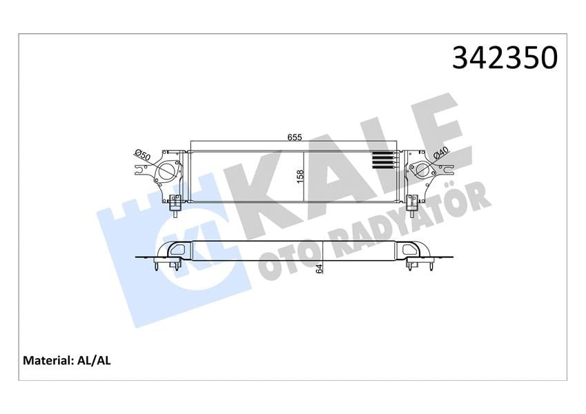 Nissan Qashqai Turbo Radyatörü Intercooler KALE-RADYATOR