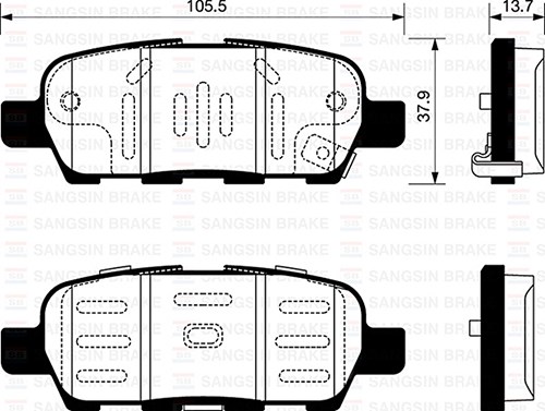 Nissan Qashqai Arka Fren Balatası SANGSIN