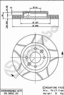 Renault R19 Clio Kangoo Megane Twingo Dacia Logan Sandero Ön Fren Diski Çizgili BREMBO