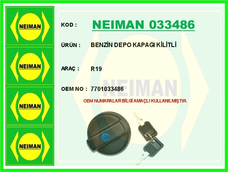 Renault R19 Benzin Depo Kapağı Kilitli BESCHER