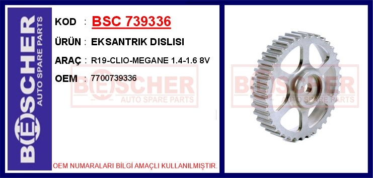 Renault R19 Eksantrik Dişlisi 1.4-1.6 8V BESCHER