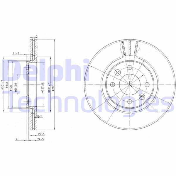 Renault R21 Ön Fren Aynası DELPHI