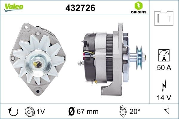 Renault R9 R11 R19 R12 Toros Optima Alternatör 50A VALEO