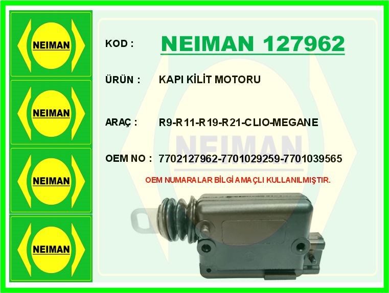 Renault R9 R11 R19 R21 Clio Megane Kapı Kilit Motoru BESCHER