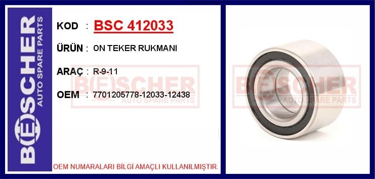 Renault R9 Ön Teker Rulmanı BESCHER