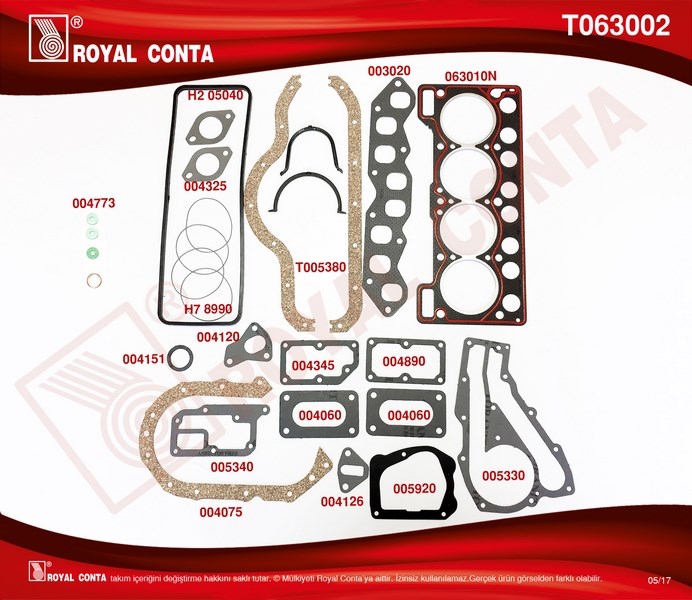 Renault R9 Fairway 1.6 Motor Takım Conta Standart Keçesiz ROYAL