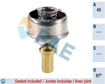 Renault R9 R11 R21 Concorde Clio 1 Termostat 89 Derece FAE