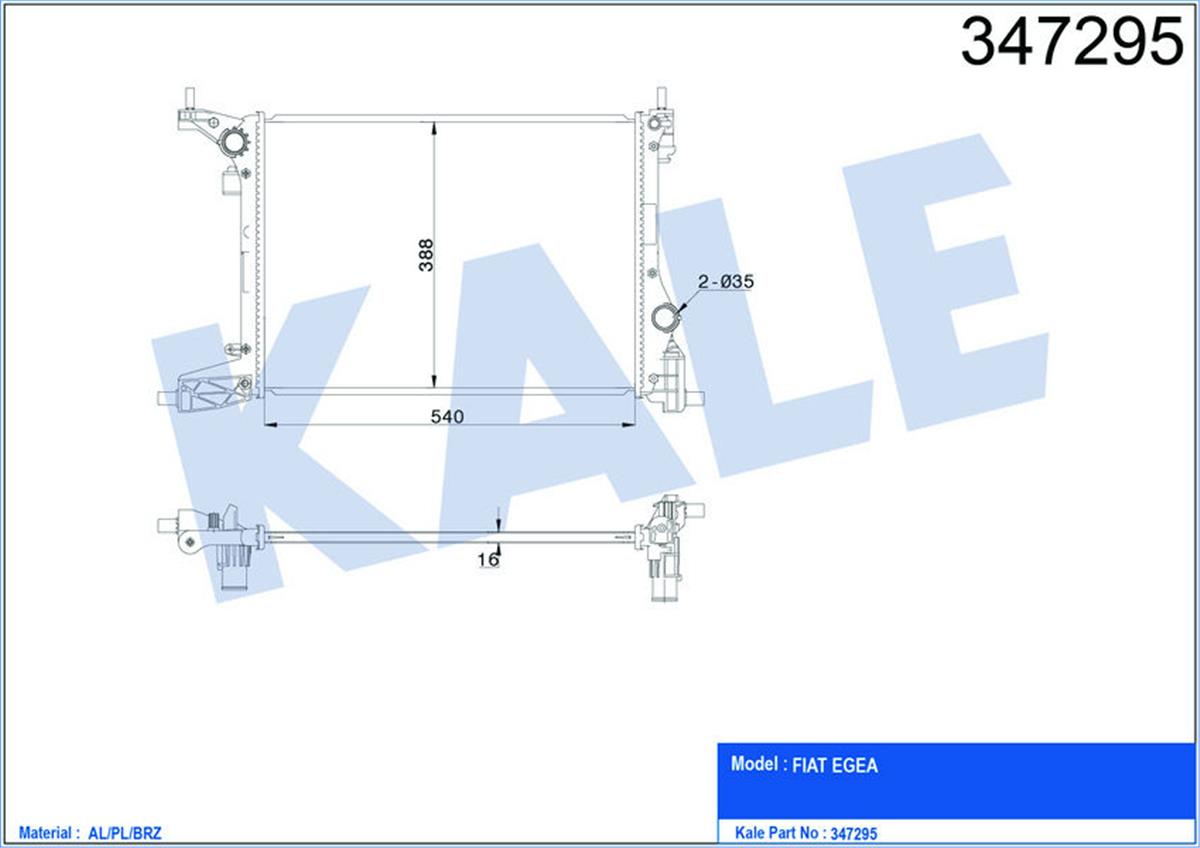 Radyatör Fıat Egea 1.4 (Al-Pl-Brz)