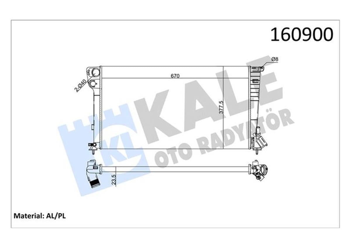 Radyatör Partner-Berlingo-Xsara-306 1.9Dzl Dw8 (98-02) (Klimasız+Mek)