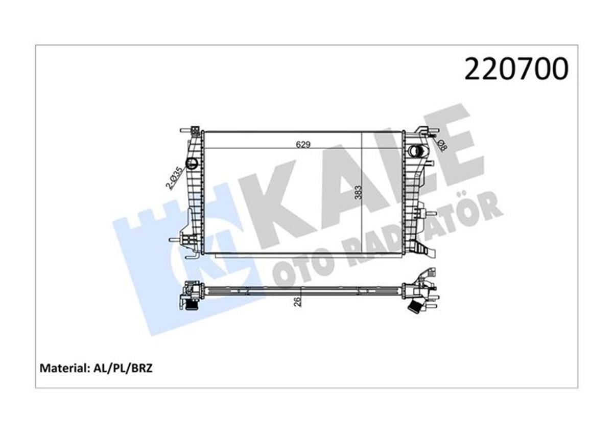 Radyatör Renault Fluence Dıesel 1 Sıra Alb Sistem