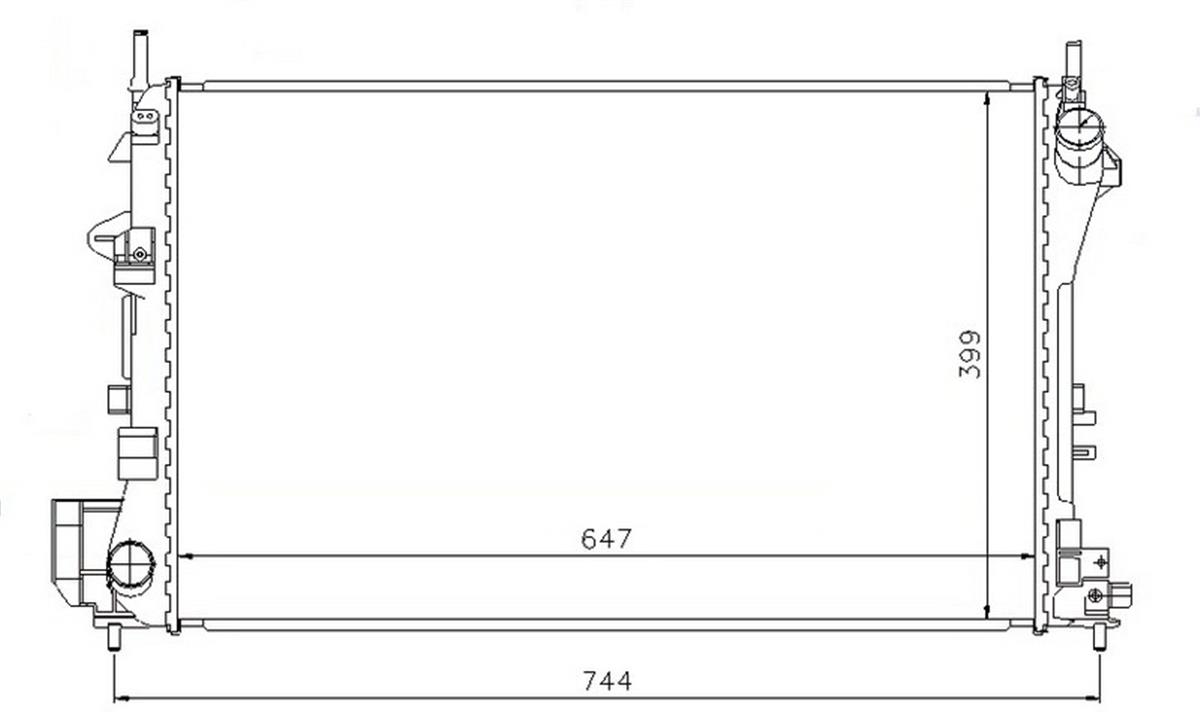 Radyatör Vectra C-Sıgnum 1.6-1.8 16V 02 Ac Klimasız Mek 650X415x23