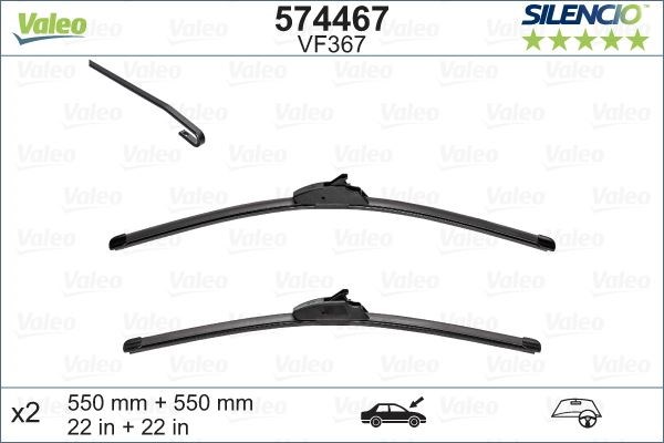 Land Rover Range Rover Discovery 3 Silecek Süpürgesi Takımı 550 550 mm VALEO