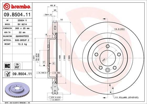 Land Rover Range Rover L405 Arka Fren Diski BREMBO