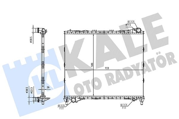 Land Rover Range Rover L405 L494 Motor Su Radyatörü KALE-RADYATOR