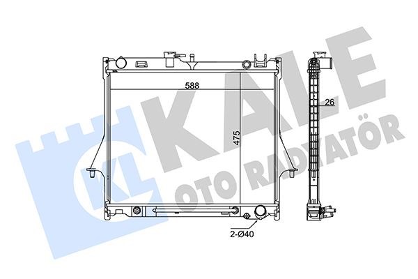Ford D-Max Otomatik Radyatör KALE-RADYATOR